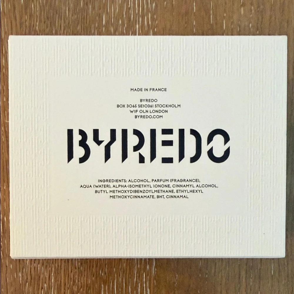 EMPTY BOX Byredo Bibliothèque Eau de Parfum